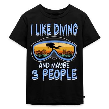 Diving Snorkeling Holiday Coral Reef Diver - Kids Premium Organic T-Shirt - black - Front - Mikhail (115cm)