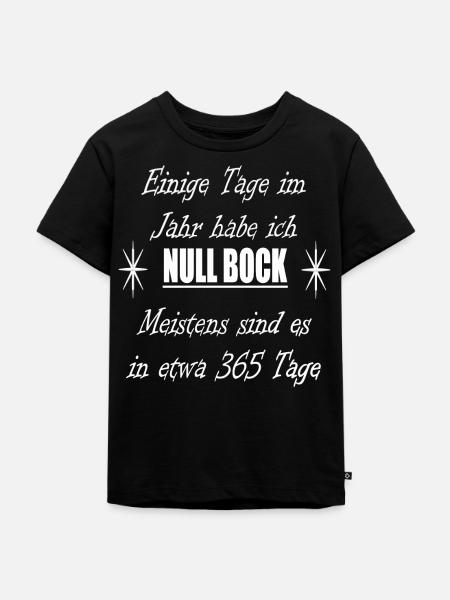 Nullbock Design - Kinder Premium Bio T-Shirt - Schwarz