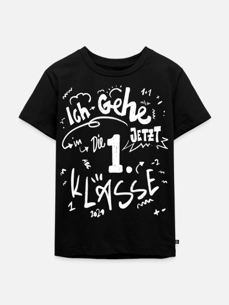 Erste Klasse Einschulung - Kinder Premium Bio T-Shirt - Schwarz
