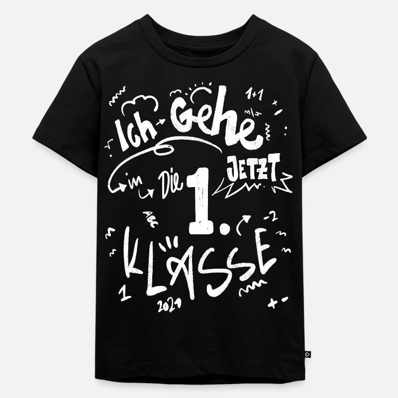 Erste Klasse Einschulung - Kinder Premium Bio T-Shirt - Schwarz