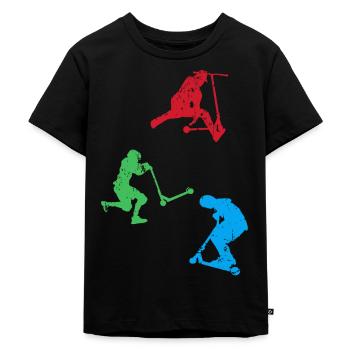 Scooter Fahrer Freestyle Scooter Stuntscooter - T-shirt Premium bio Enfant - noir - Devant - Mikhail (115cm)