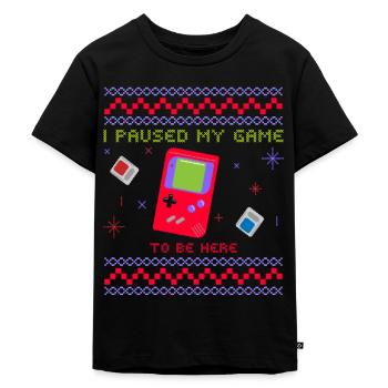 game game - Kinder Premium Bio T-Shirt - Schwarz - Vorne - Mikhail (115cm)