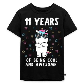 11. Geburtstag 11 Jahre Kindergeburtstag - Kinder Premium Bio T-Shirt - Schwarz - Vorne - Mikhail (115cm)