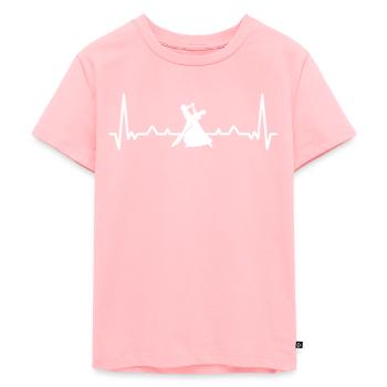 Dancing heartbeat - Kids Premium Organic T-Shirt - rose - Front - AI Model Kid Female (0cm)