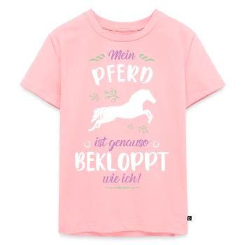 Schöner Reiterhof Spruch, Pferdesport Geschenk - Kinder Premium Bio T-Shirt - Rosa - Vorne - AI Model Kid Female (0cm)