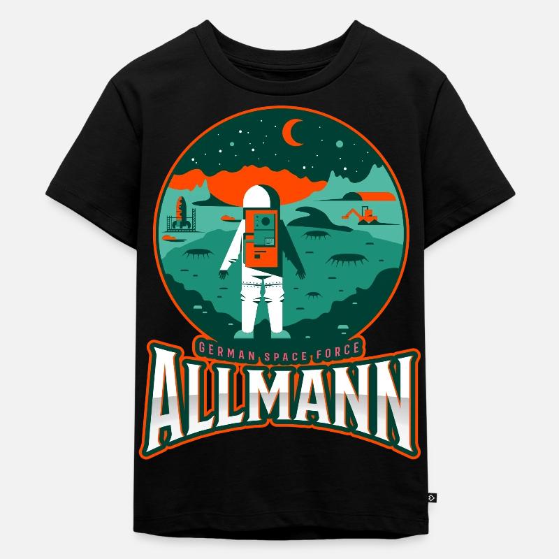 Allmann - german space force - Kinder Premium Bio T-Shirt - Schwarz