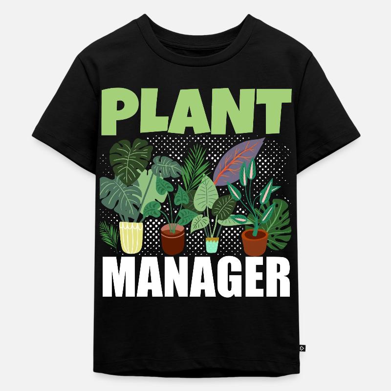 Plant Manager Gärtner - Kinder Premium Bio T-Shirt - Schwarz