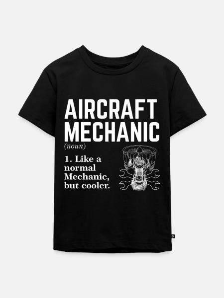 Aircraft Mechanic - Kids Premium Organic T-Shirt - black