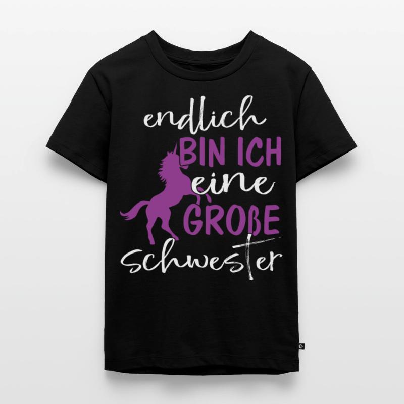 Endlich bin ich eine große Schwester Kinder Premium Bio T-Shirt