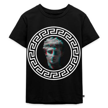 Sparta Grecs dessins symboles Vaporwave Statue - T-shirt Premium bio Enfant - noir - Devant - Mikhail (115cm)