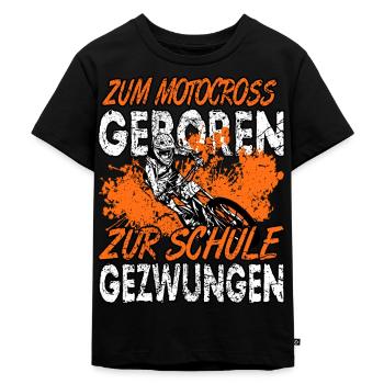Motorcross Dirt Bike Motorrad Motocross Kinder - Kinder Premium Bio T-Shirt - Schwarz - Vorne - Mikhail (115cm)