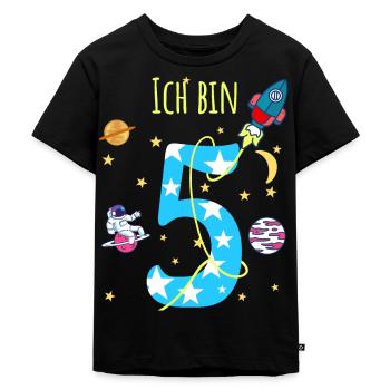 5 geburtstag 5 Jahre Geschenk Geburtstagskind - Kinder Premium Bio T-Shirt - Schwarz - Vorne - Mikhail (115cm)