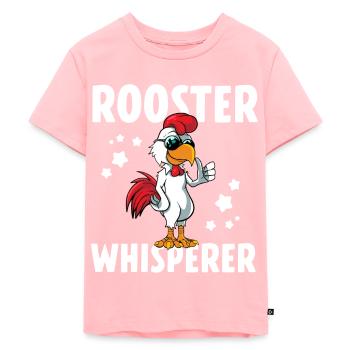 Rooster Whisperer Chicken Coop - Kids Premium Organic T-Shirt - rose - Front - AI Model Kid Female (0cm)