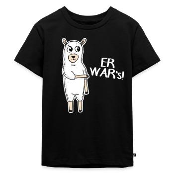 Er war's - Kinder Premium Bio T-Shirt - Schwarz - Vorne - Mikhail (115cm)