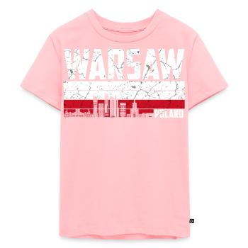 Warschau Polen - Kinder Premium Bio T-Shirt - Rosa - Vorne - AI Model Kid Female (0cm)