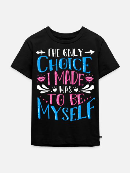 Support Transgender - Kinder Premium Bio T-Shirt - Schwarz