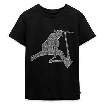 Stunt Scooter - Kinder Premium Bio T-Shirt - Schwarz - Vorne - Mikhail (115cm)