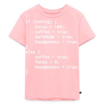 Code programmeur d’autres - T-shirt Premium bio Enfant - rose - Devant - AI Model Kid Female (0cm)