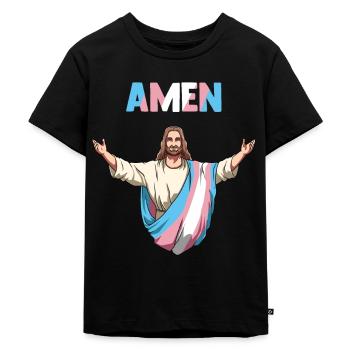 Drôle de transgenre Jésus - T-shirt Premium bio Enfant - noir - Devant - Mikhail (115cm)