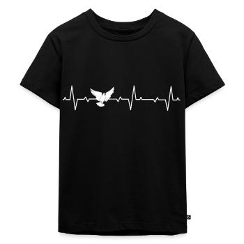 Taube Taubenzüchter Brieftauben Herzschlag Tauben - Kinder Premium Bio T-Shirt - Schwarz - Vorne - Mikhail (115cm)