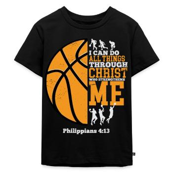 Jésus - T-shirt Premium bio Enfant - noir - Devant - Mikhail (115cm)