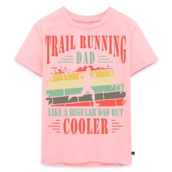 Trail Running Dad Cooler Ultra Runner Père Cadeaux - T-shirt Premium bio Enfant - rose - Devant - AI Model Kid Female (0cm)