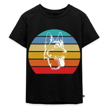Berger allemand - T-shirt Premium bio Enfant - noir - Devant - Mikhail (115cm)
