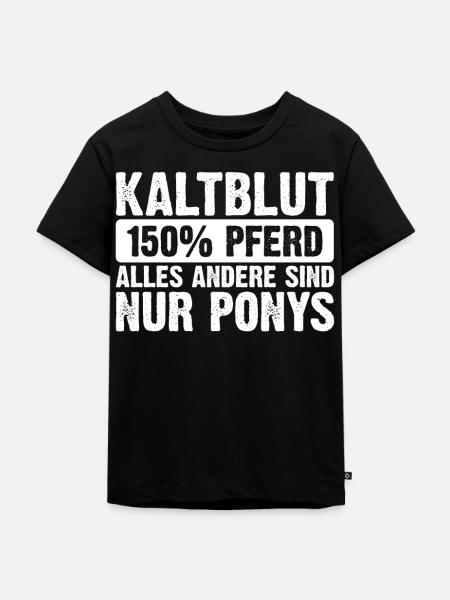 Kaltblut Pferde Geschenke - Kinder Premium Bio T-Shirt - Schwarz