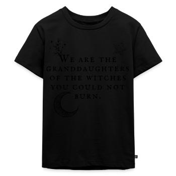 Sorcière - sorcières petites-filles lune - lumineux - T-shirt Premium bio Enfant - noir - Devant - Mikhail (115cm)
