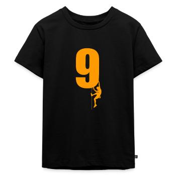 9. Geburtstag Kletterjunge Geschenk 9 Jahre alt Klettern - Kinder Premium Bio T-Shirt - Schwarz - Vorne - Mikhail (115cm)