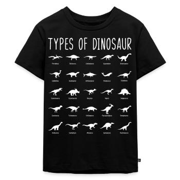 Dinosaurier - Kinder Premium Bio T-Shirt - Schwarz - Vorne - Mikhail (115cm)