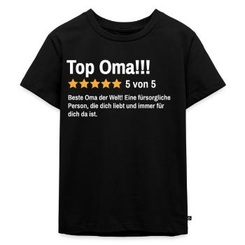 Beste Oma der Welt Spruch Großmutter - Kinder Premium Bio T-Shirt - Schwarz - Vorne - Mikhail (115cm)
