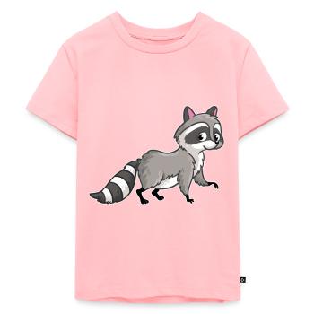 Doux raton laveur Amour des animaux - T-shirt Premium bio Enfant - rose - Devant - AI Model Kid Female (0cm)