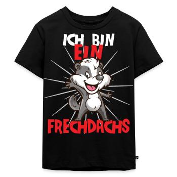 Ich bin ein Frechdachs cooles Outfit Geschenk Kind - Kinder Premium Bio T-Shirt - Schwarz - Vorne - Mikhail (115cm)