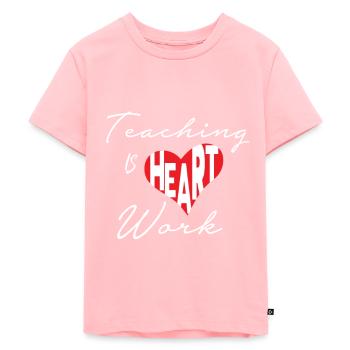 Lehrer Lehrerin Lehrkraft Schule Dozent - Kinder Premium Bio T-Shirt - Rosa - Vorne - AI Model Kid Female (0cm)