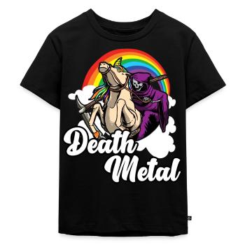 Heavy Metal Death Metal - Kinder Premium Bio T-Shirt - Schwarz - Vorne - Mikhail (115cm)