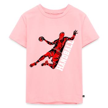 Handballer Kreisläufer Handballspieler Handball - Kinder Premium Bio T-Shirt - Rosa - Vorne - AI Model Kid Female (0cm)