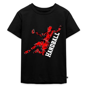 Handballer Kreisläufer Handballspieler Handball - Kinder Premium Bio T-Shirt - Schwarz - Vorne - Mikhail (115cm)
