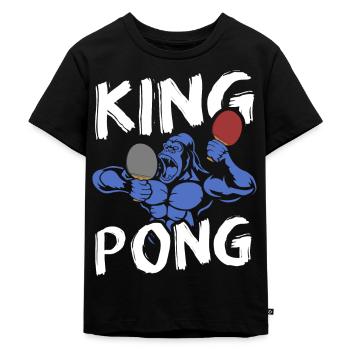 Ping pong - King Pong | Cadeau pour les sportifs - T-shirt Premium bio Enfant - noir - Devant - Mikhail (115cm)