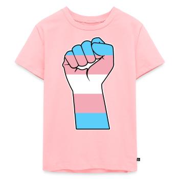 Drapeau transgenre Transsexuel Faust Trans Pride - T-shirt Premium bio Enfant - rose - Devant - AI Model Kid Female (0cm)