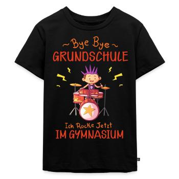 5.klasse Rocken Gmynasium Grundschule Abschluss - Kinder Premium Bio T-Shirt - Schwarz - Vorne - Mikhail (115cm)