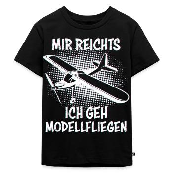 Mir reichts ich geh Modellfliegen Modellflugzeug - Kinder Premium Bio T-Shirt - Schwarz - Vorne - Mikhail (115cm)