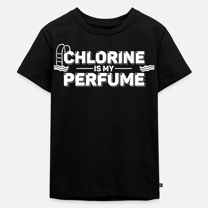 Schwimmen Chlorine Is My Perfume Geschenk - Kinder Premium Bio T-Shirt - Schwarz