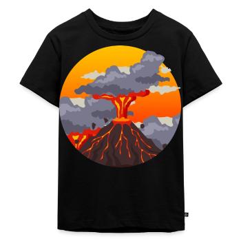 Vulkan - Kinder Premium Bio T-Shirt - Schwarz - Vorne - Mikhail (115cm)
