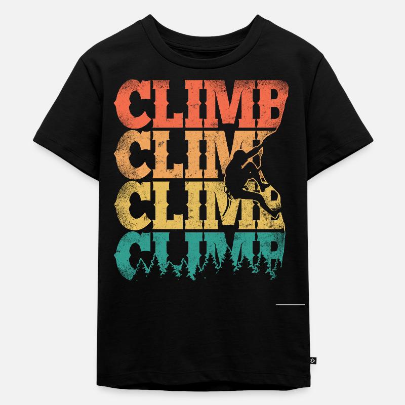 Rock Climbing Climber Climb Climb - T-shirt Premium bio Enfant - noir