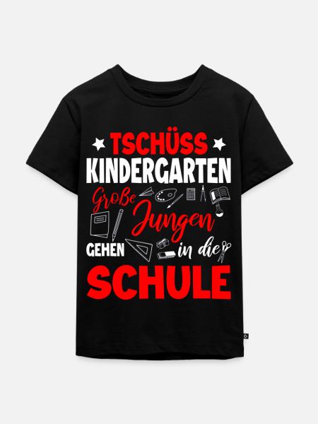 Schulanfang - Kinder Premium Bio T-Shirt - Schwarz