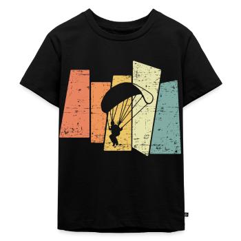 Parapente parapente Silhouette Skyglider - T-shirt Premium bio Enfant - noir - Devant - Mikhail (115cm)