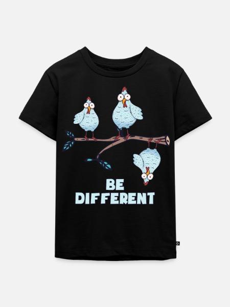 BE DIFFERENT - Kinder Premium Bio T-Shirt - Schwarz