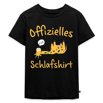 Giraffe Mein Offizielles Schlaf Schlafen Giraffe - Kinder Premium Bio T-Shirt - Schwarz - Vorne - Mikhail (115cm)