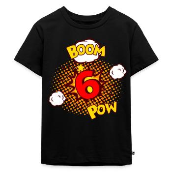 BD ANNIVERSAIRE 6 ans garçon 6 ans - T-shirt Premium bio Enfant - noir - Devant - Mikhail (115cm)